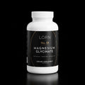 Lorn No. 01 Magnesium Glycinate, 90 capsules, dark bottle on a near-black background