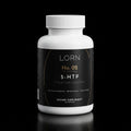 Lorn No. 02 5-HTP, 60 capsules, dark bottle on a near-black background